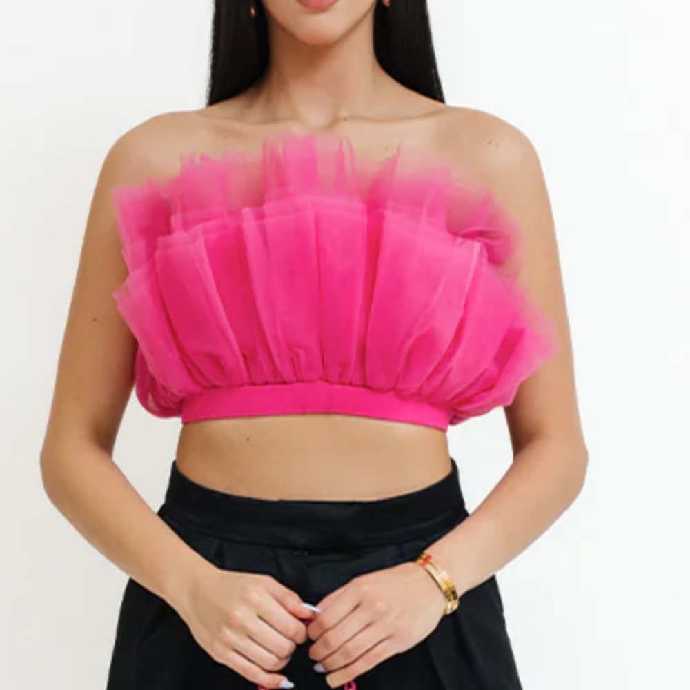 Pink Mable tulle top